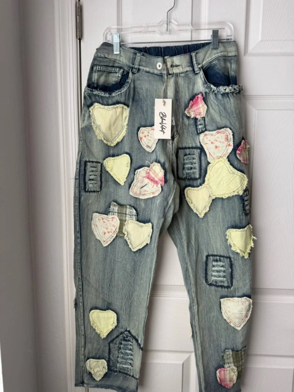BlueVelvet Hattie Hearts Patchwork Jeans XL